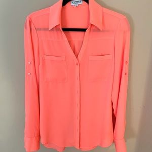 Express Portofino button down sheer top